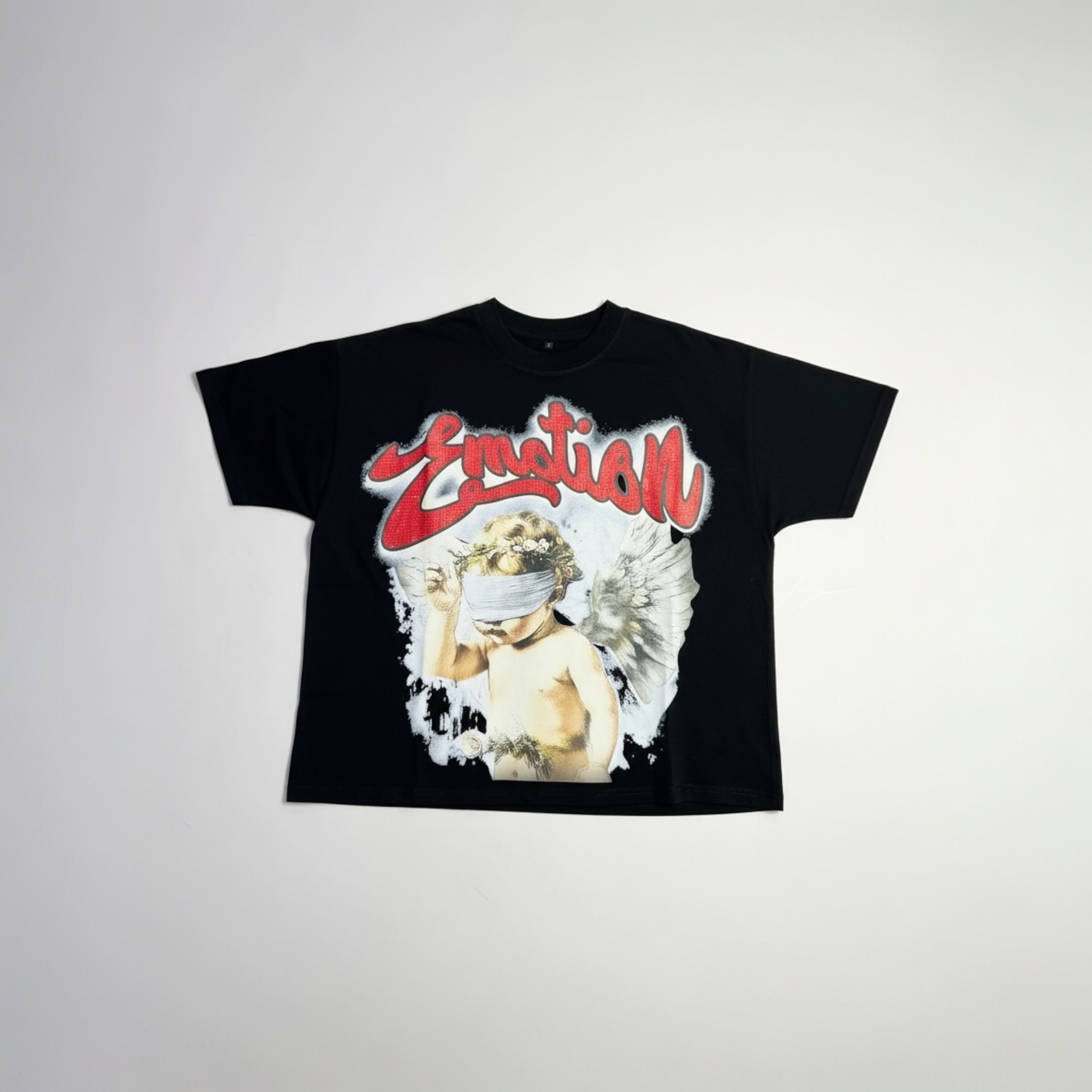 EMOTION Angel Graphic Tee – Black