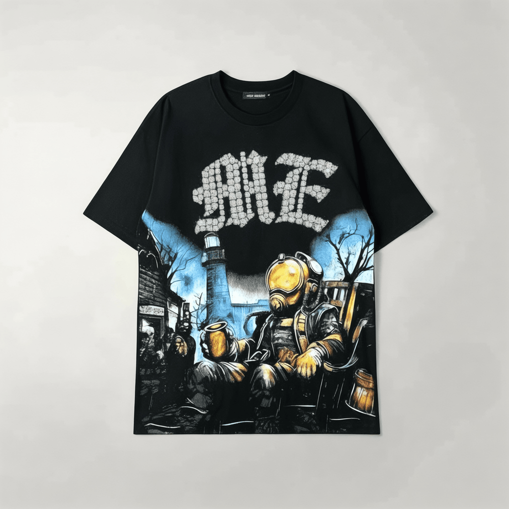 MIXED EMOTIONS DRIPPIN SOCIETY® Hazmat Urban Tee – Edición Apocalipsis Streetwear Premiu